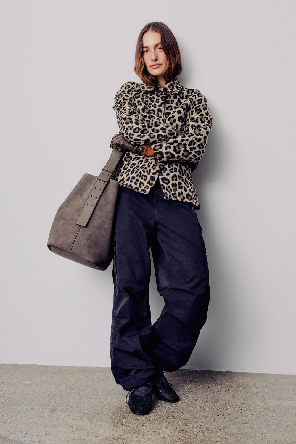 Imitation Suede taske - Major Brown